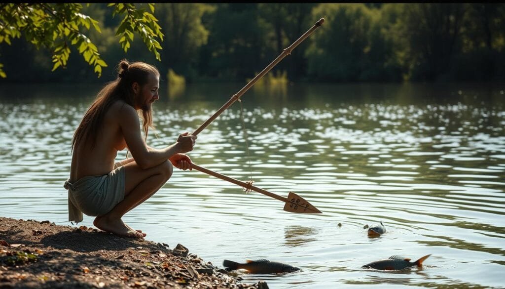 primitive spear fishing primitive spear fishing
