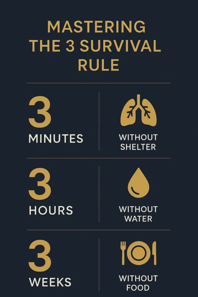 3 Survival Rule: Your Quick Guide 2 3 survival rule graphic